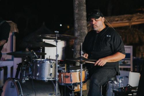 Robin and The Rebel's Drummer at Hyatt Aruba